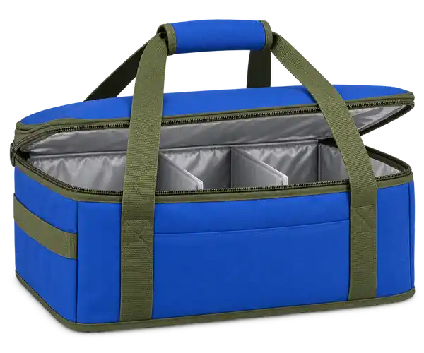 Cobalt Blue Polyspun Canvas Thermal Burger Delivery Bag
