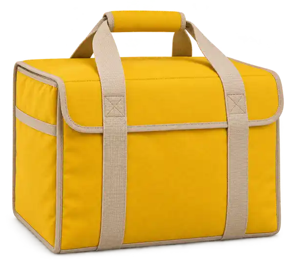 Golden Yellow Polyspun Canvas Thermal Burger Delivery Bag