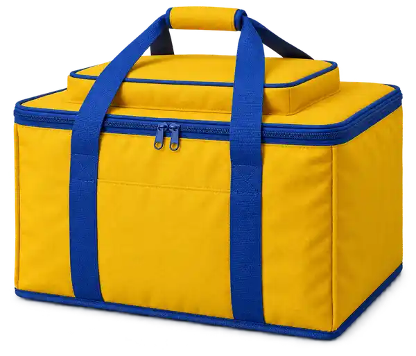 Golden Yellow Polyspun Canvas Thermal Food Delivery Bag
