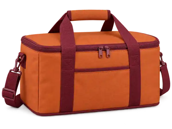 Burnt Orange Polyspun Canvas Thermal Cooler Bag