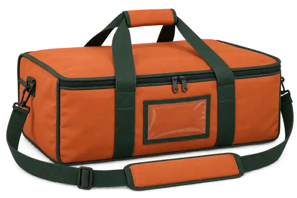 Burnt Orange Polyspun Canvas Thermal Pizza Delivery Bag