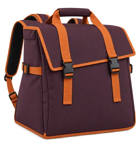 Dark Aubergine Polyspun Canvas Insulated Rider Delivery Bag