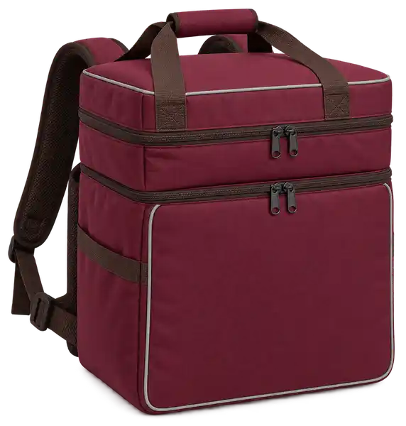 Burgundy Polyspun Canvas Insulated Rider Delivery Bag