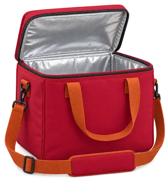 Crimson Red Polyspun Canvas Thermal Burger Delivery Bag