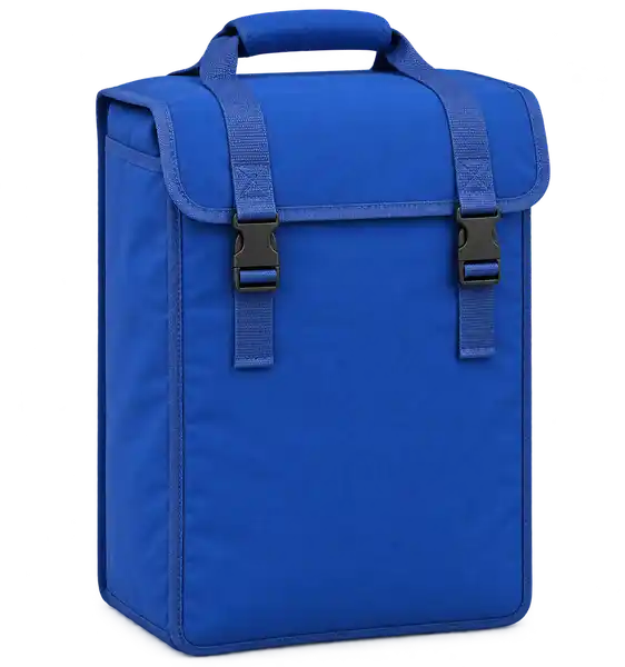 Royal Blue Polyspun Canvas Thermal Burger Delivery Bag