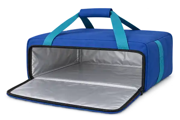 Royal Blue Polyspun Canvas Thermal Pizza Delivery Bag