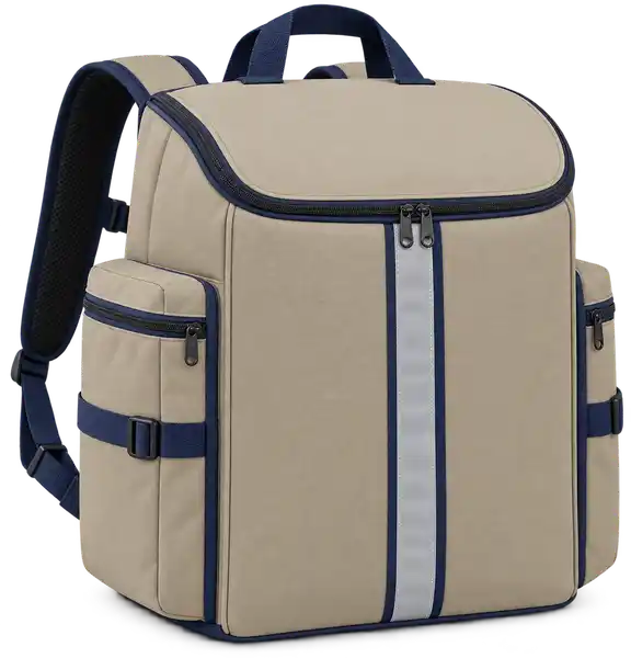Sand Beige Polyspun Canvas Insulated Rider Delivery Bag