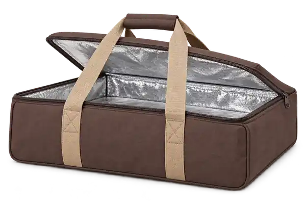 Chocolate Brown Polyspun Canvas Thermal Pizza Delivery Bag