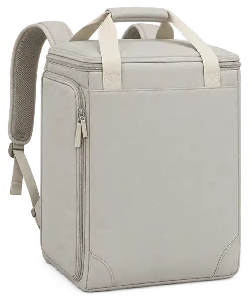Pale Stone Grey Polyspun Canvas Insulated Rider Delivery Bag