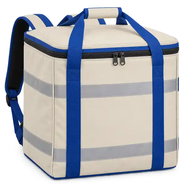 Warm Ivory Polyspun Canvas Insulated Rider Delivery Bag