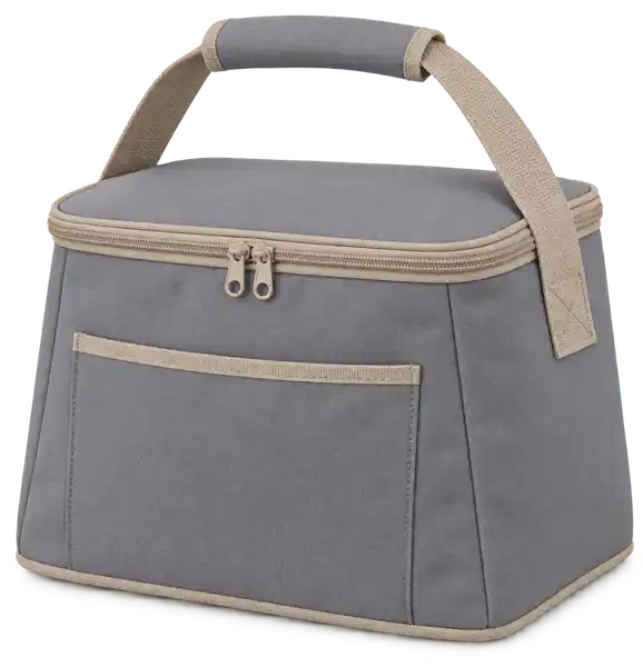 Cool Medium Grey Polyspun Canvas Thermal Cooler Bag