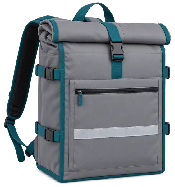 Cool Medium Grey Polyspun Canvas Insulated Rider Delivery Bag
