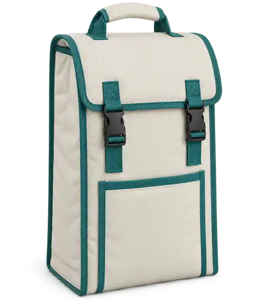 Ivory Solution-Dyed Polyester Thermal Burger Delivery Bag