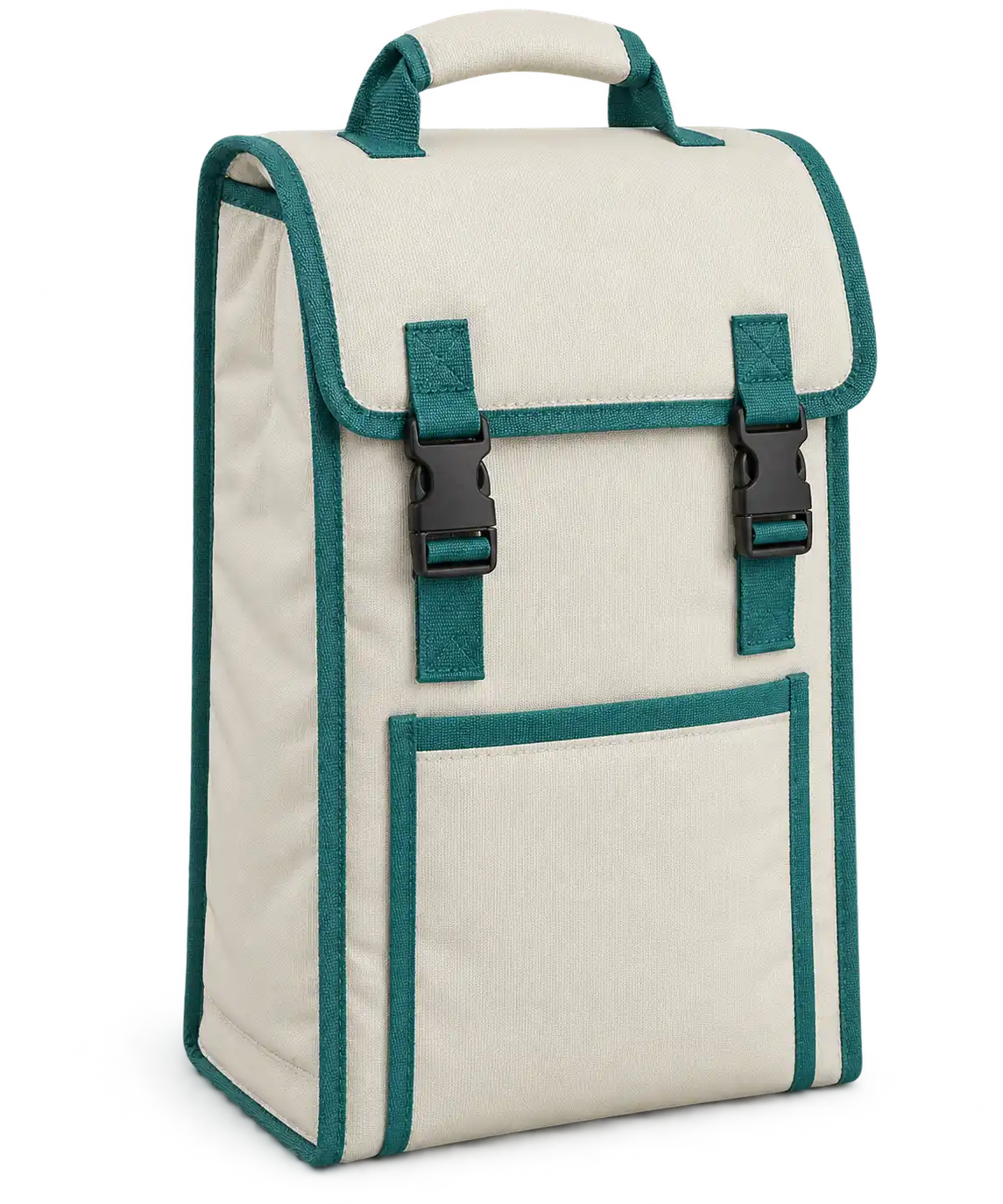 Ivory Solution-Dyed Polyester Thermal Burger Delivery Bag — Teal