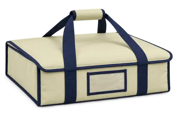Pale Yellow Cream Solution-Dyed Polyester Thermal Pizza Delivery Bag