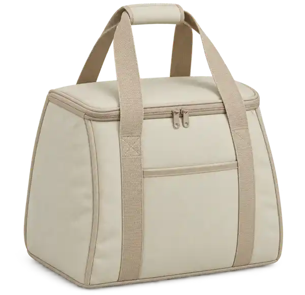 Pale Cream Solution-Dyed Polyester Thermal Burger Delivery Bag
