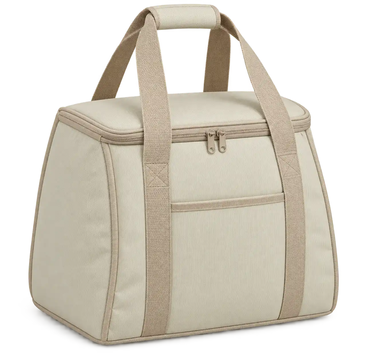 Pale Cream Solution-Dyed Polyester Thermal Burger Delivery Bag — Sand beige