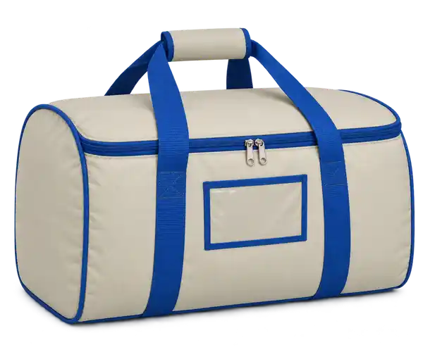 Pale Cream Solution-Dyed Polyester Thermal Food Delivery Bag