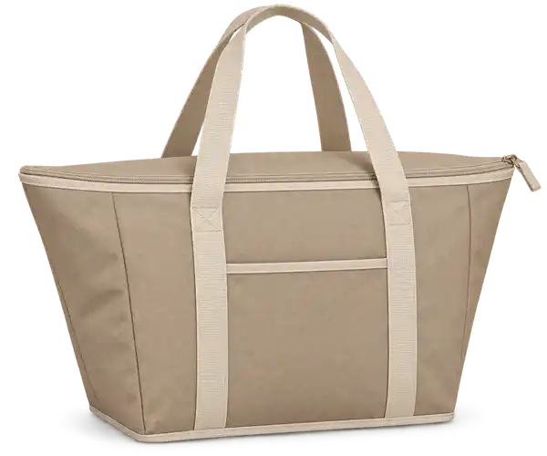 Sand Beige Solution-Dyed Polyester Thermal Cooler Bag