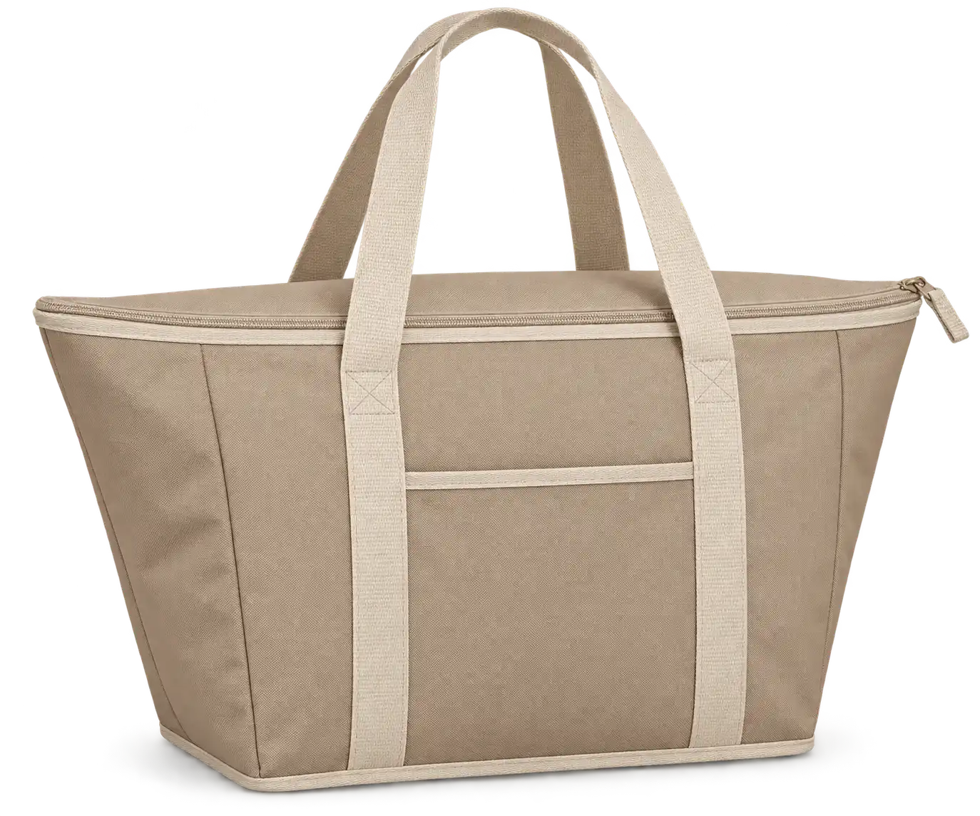 Sand Beige Solution-Dyed Polyester Thermal Cooler Bag — Cream