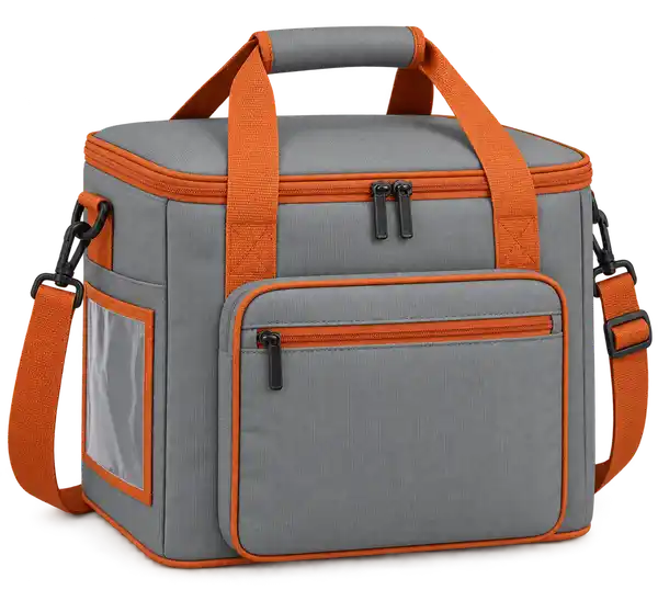 Medium Cool Grey Solution-Dyed Polyester Thermal Burger Delivery Bag