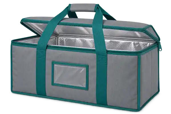 Medium Cool Grey Solution-Dyed Polyester Thermal Food Delivery Bag