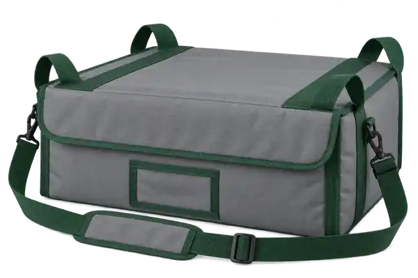 Medium Cool Grey Solution-Dyed Polyester Thermal Pizza Delivery Bag
