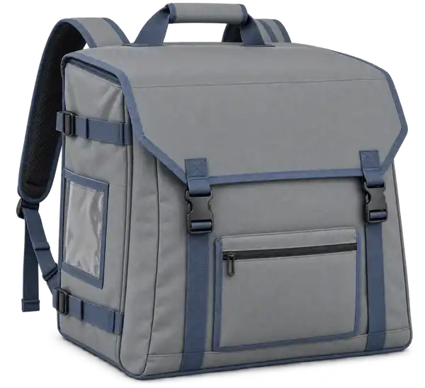 Medium Cool Grey Solution-Dyed Polyester Insulated Rider Delivery Bag