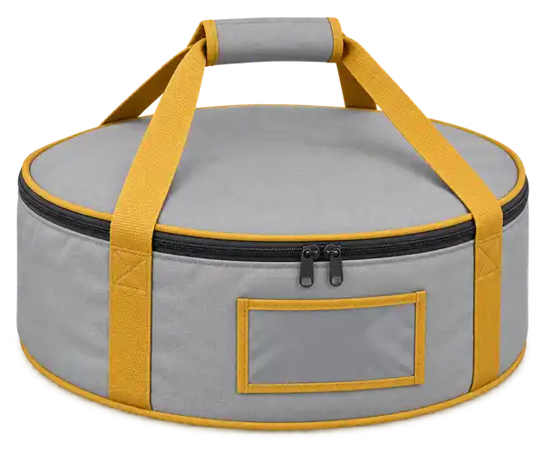 Light Cool Grey Solution-Dyed Polyester Thermal Pizza Delivery Bag
