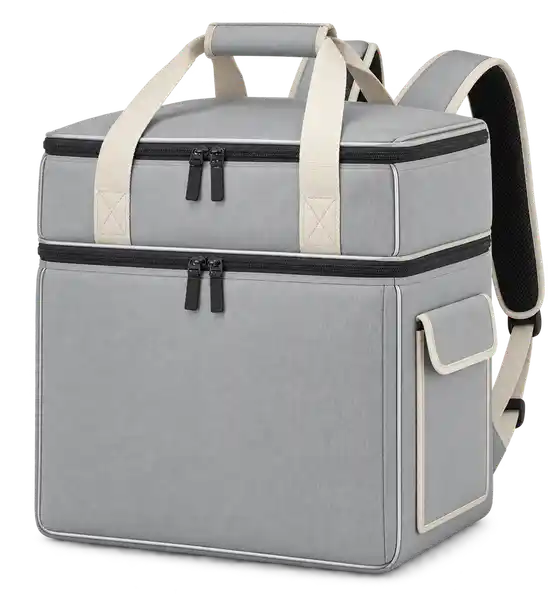 Light Cool Grey Solution-Dyed Polyester Insulated Rider Delivery Bag