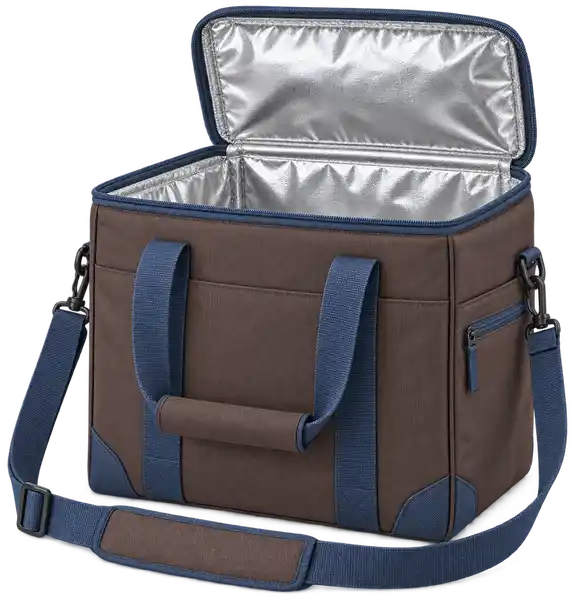 Chocolate Brown Solution-Dyed Polyester Thermal Burger Delivery Bag