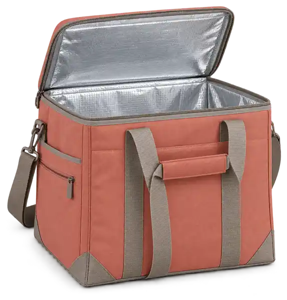 Dusty Terracotta Rose Solution-Dyed Polyester Thermal Food Delivery Bag
