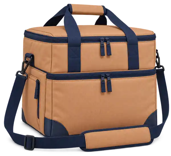 Warm Camel Solution-Dyed Polyester Thermal Burger Delivery Bag