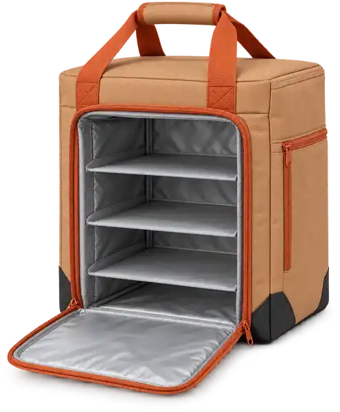Warm Camel Solution-Dyed Polyester Thermal Food Delivery Bag