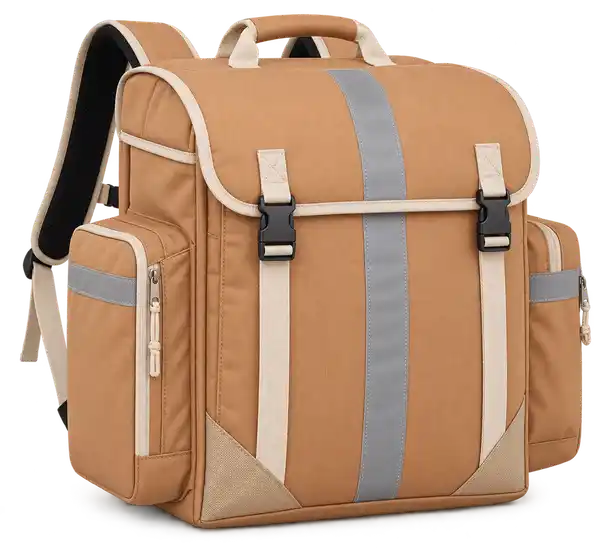 Warm Camel Solution-Dyed Polyester Insulated Rider Delivery Bag