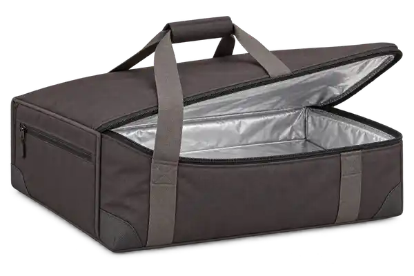 Dark Chocolate Charcoal Solution-Dyed Polyester Thermal Pizza Delivery Bag