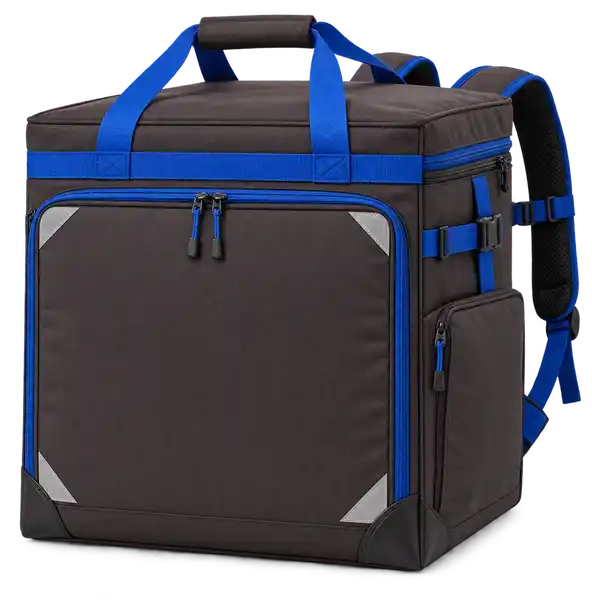 Dark Chocolate Charcoal Solution-Dyed Polyester Insulated Rider Delivery Bag