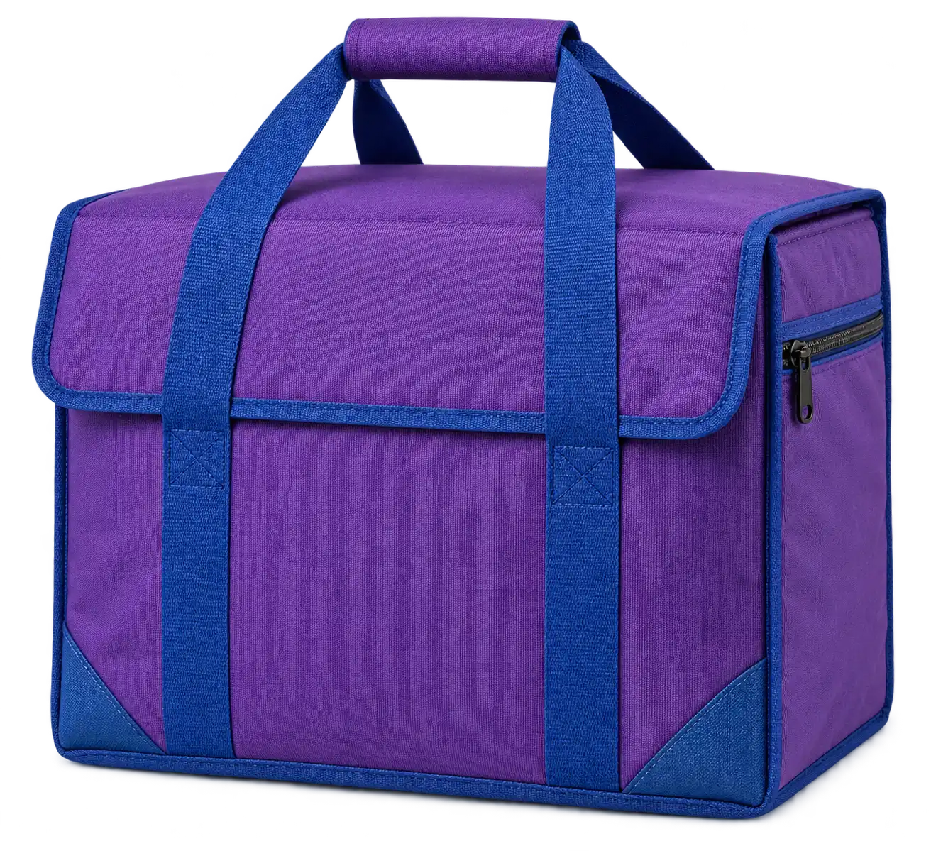 Purple Solution-Dyed Polyester Thermal Burger Delivery Bag — Cobalt blue