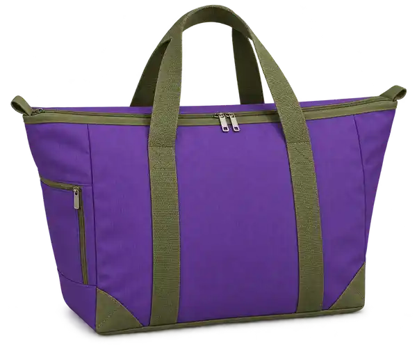 Purple Solution-Dyed Polyester Thermal Cooler Bag