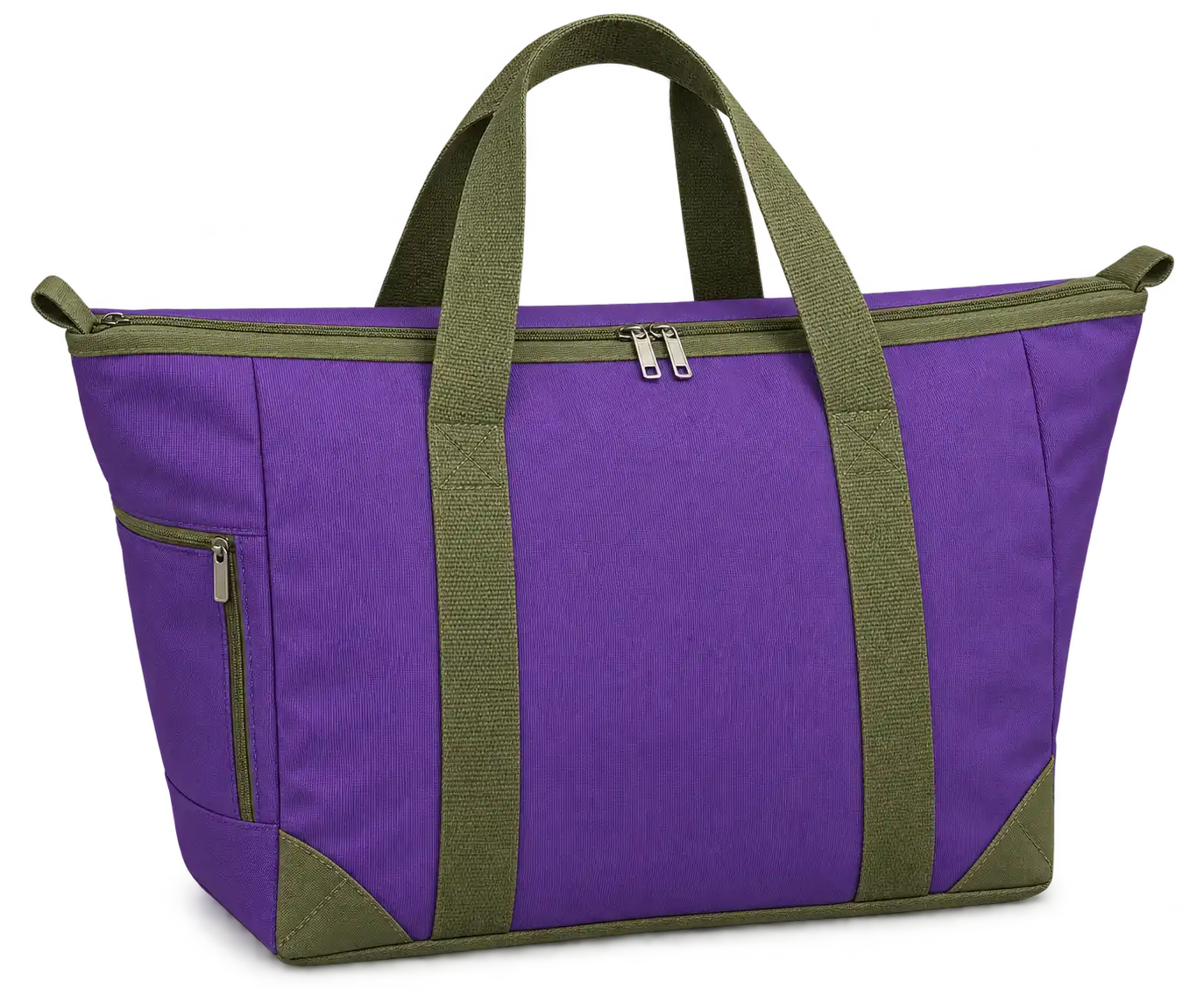 Purple Solution-Dyed Polyester Thermal Cooler Bag — Olive green