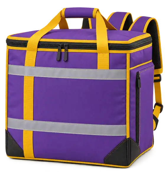 Purple Solution-Dyed Polyester Insulated Rider Delivery Bag
