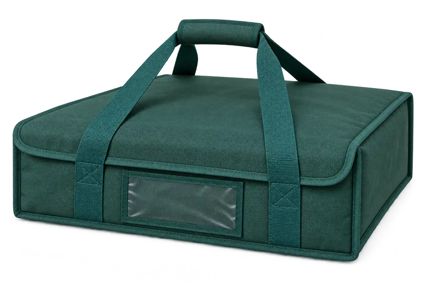 Dark Forest Green Solution-Dyed Polyester Thermal Pizza Delivery Bag — Teal