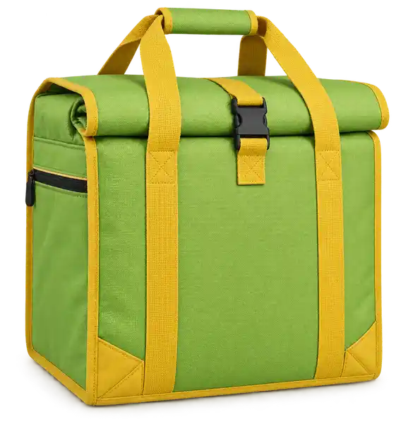 Lime Green Solution-Dyed Polyester Thermal Burger Delivery Bag