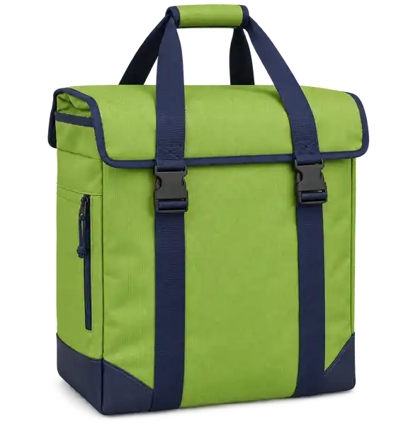 Lime Green Solution-Dyed Polyester Thermal Food Delivery Bag