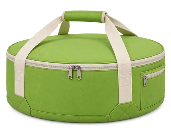 Lime Green Solution-Dyed Polyester Thermal Pizza Delivery Bag