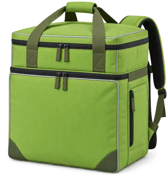 Lime Green Solution-Dyed Polyester Insulated Rider Delivery Bag