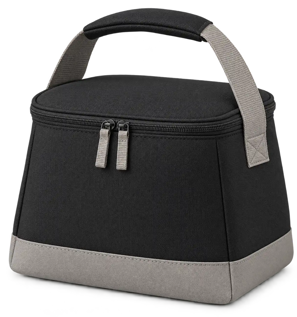 Black Solution-Dyed Polyester Thermal Cooler Bag — Warm grey