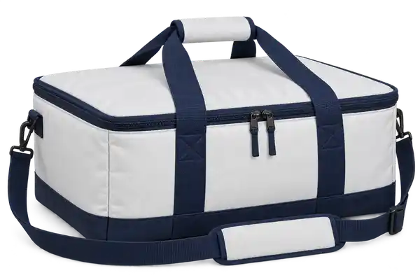 White Solution-Dyed Polyester Thermal Pizza Delivery Bag
