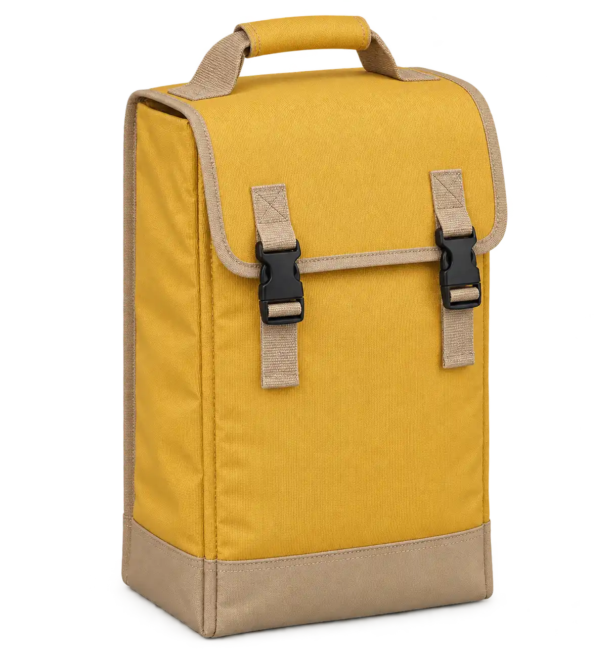 Warm Golden Yellow Solution-Dyed Polyester Thermal Burger Delivery Bag — Sand beige