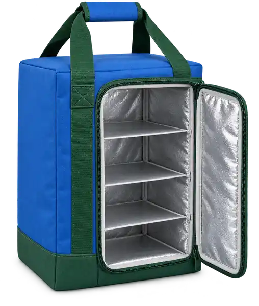 Bright Blue Solution-Dyed Polyester Thermal Food Delivery Bag
